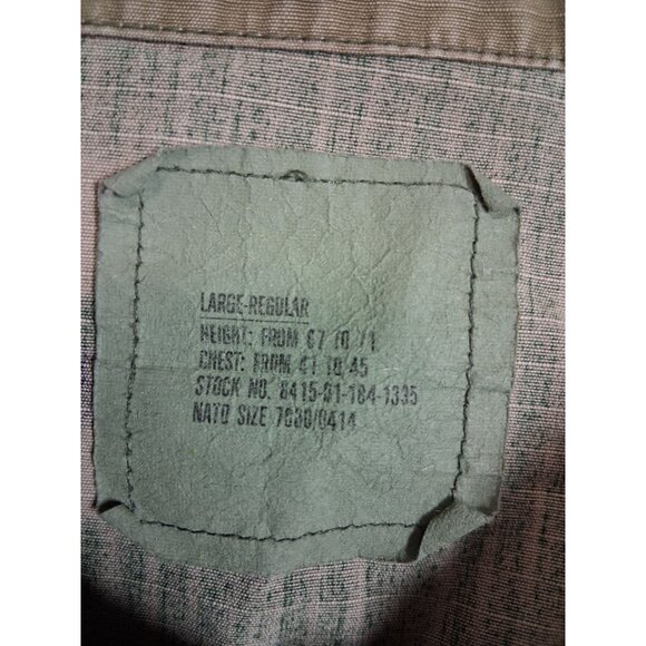 Army Military Fatigues Jacket Woodland Print Men's Size Large Regular Grunge Y2K - Picture 7 of 8